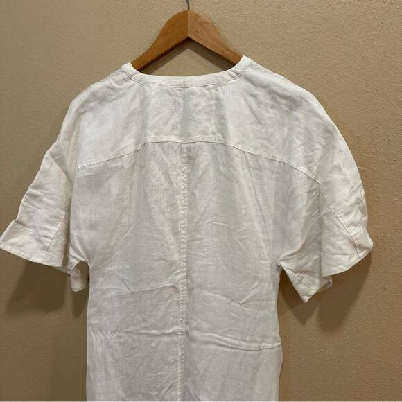 COS White Pure Linen Oversized Button Front Maxi Dress 4 - Picture 7 of 13